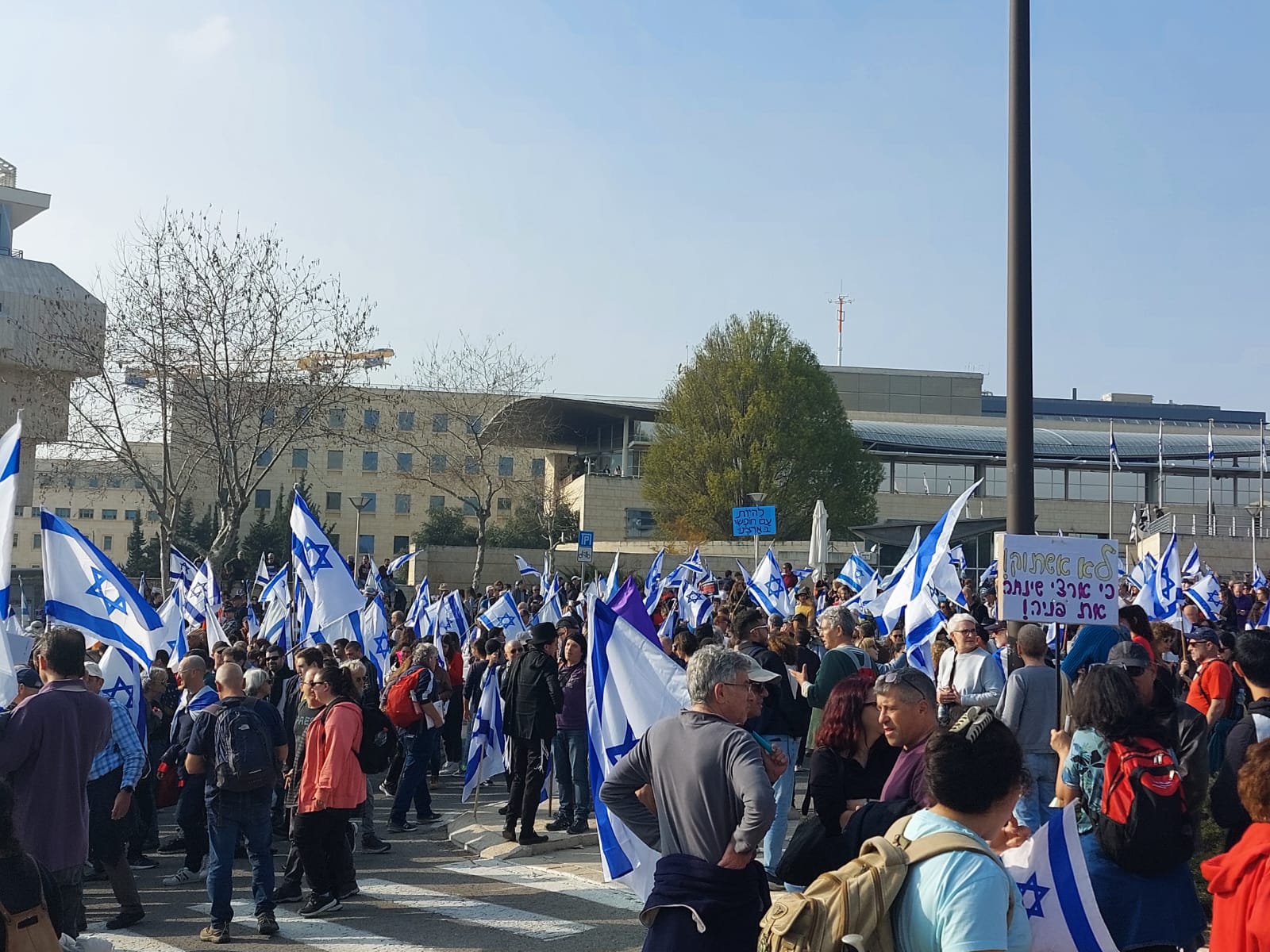 אנשים עם דגלים בירושלים
